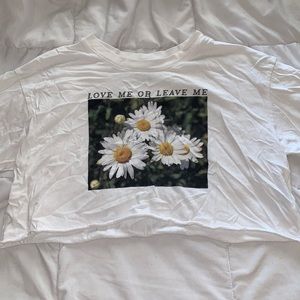 “Love me or leave me” flower crop top